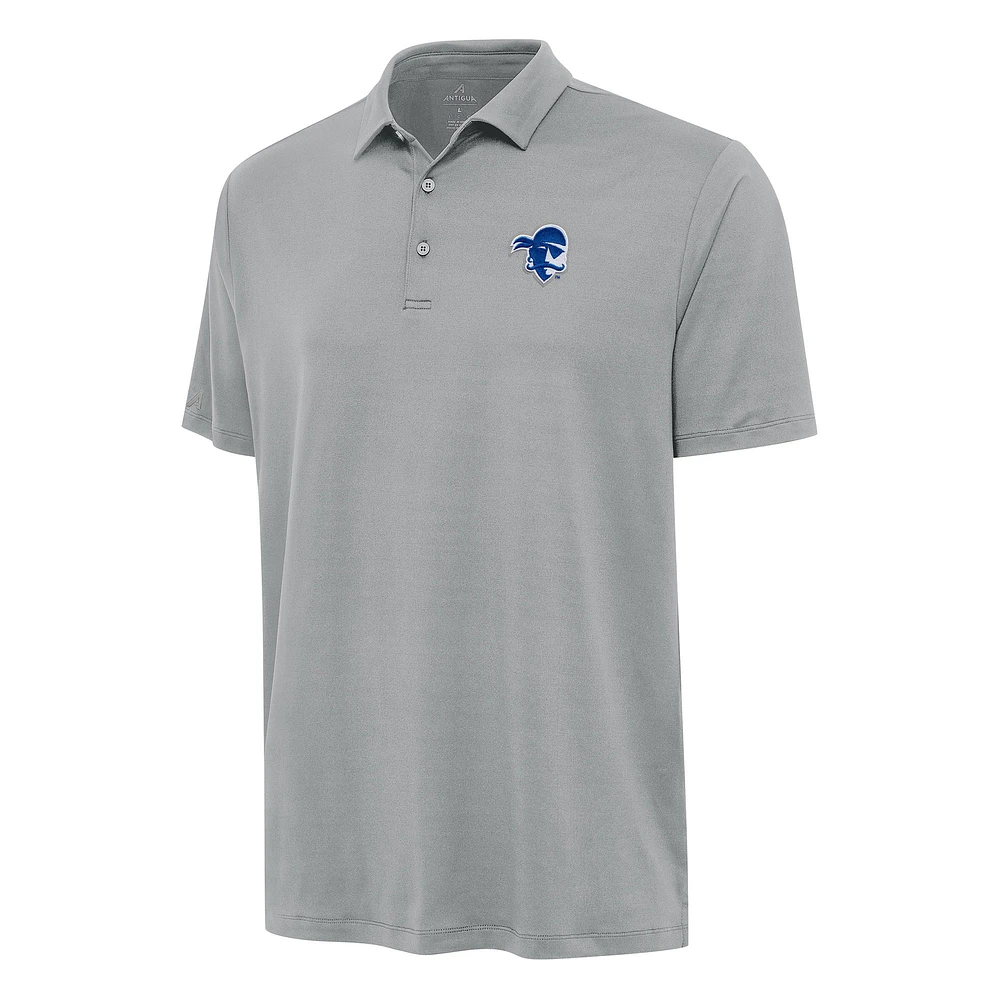 Men's Antigua Gray Seton Hall Pirates Reprocess Polo