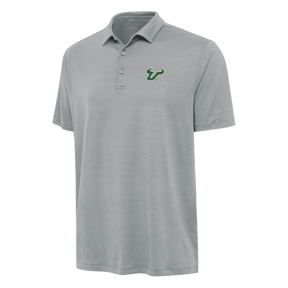 Men's Antigua Gray South Florida Bulls Reprocess Polo