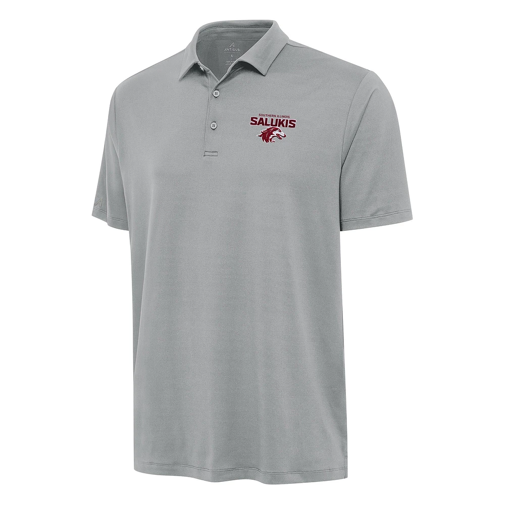Men's Antigua Gray Southern Illinois Salukis Reprocess Polo