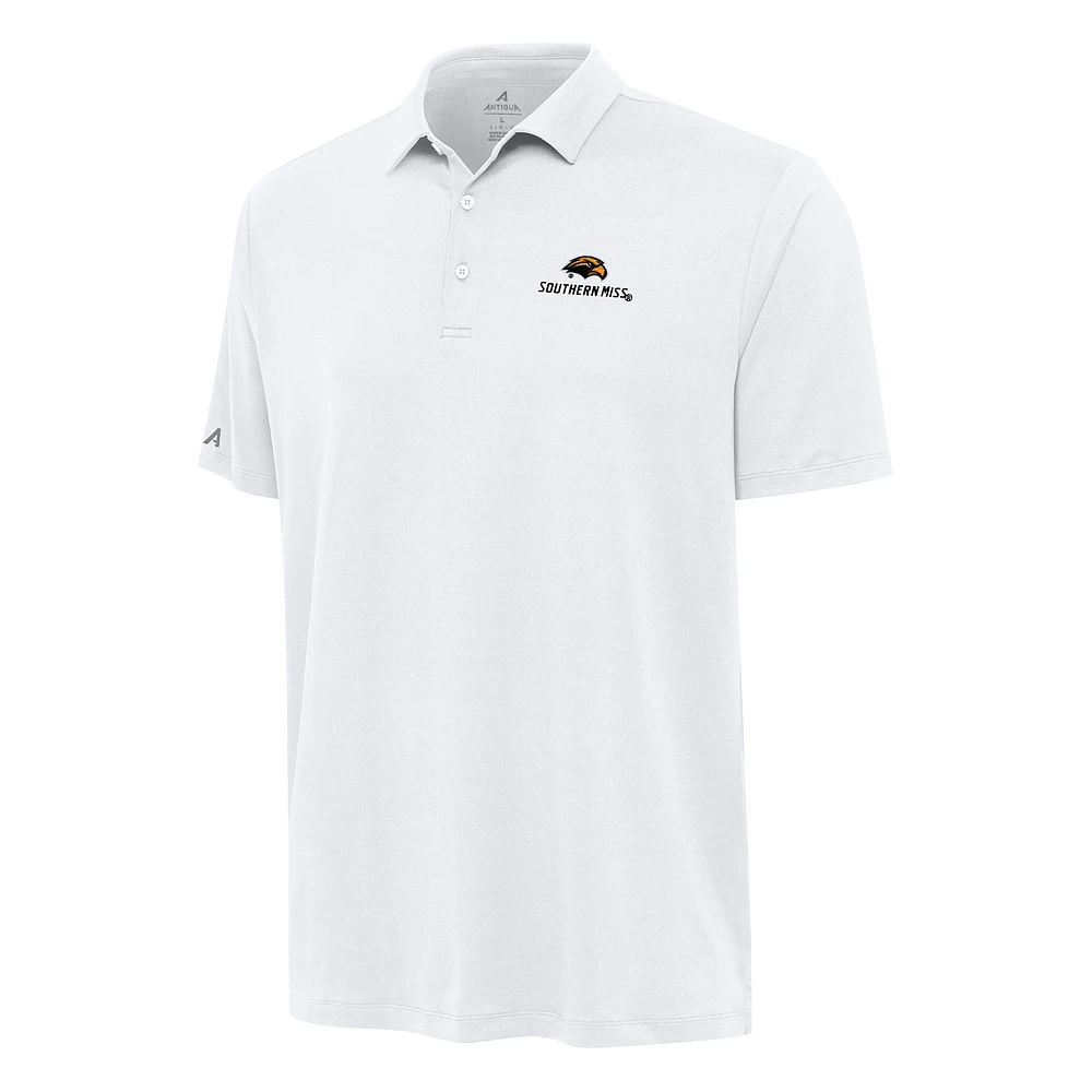 Men's Antigua White Southern Miss Golden Eagles Reprocess Polo