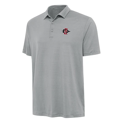 Men's Antigua Gray San Diego State Aztecs Reprocess Polo