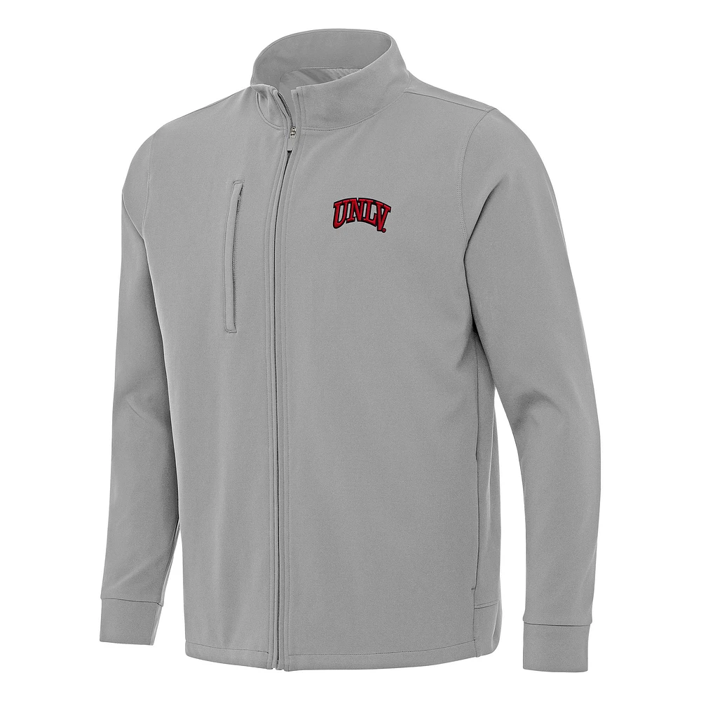 Men's Antigua Gray UNLV Rebels Regard Full-Zip Jacket