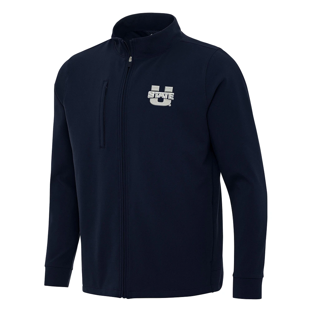 Men's Antigua Navy Utah State Aggies Regard Full-Zip Jacket