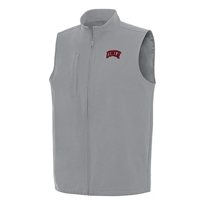 Men's Antigua Gray UNLV Rebels Regard Full-Zip Vest