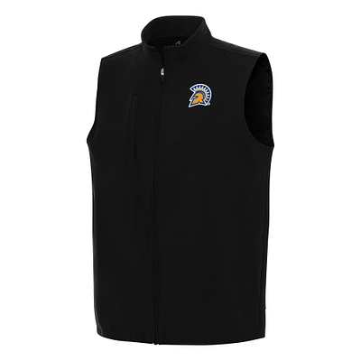 Men's Antigua Black San Jose State Spartans Regard Full-Zip Vest