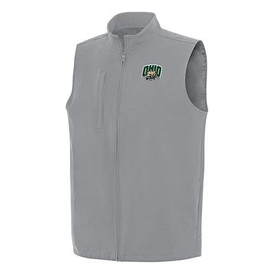 Men's Antigua Gray Ohio Bobcats Regard Full-Zip Vest
