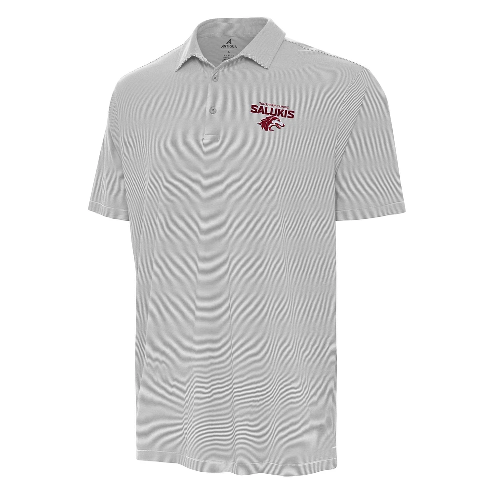 Men's Antigua Gray Southern Illinois Salukis Twine Polo