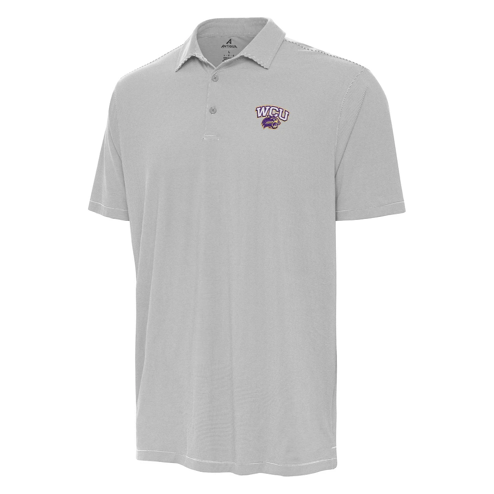 Men's Antigua Gray Western Carolina Catamounts Twine Polo