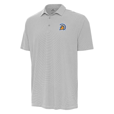 Men's Antigua Gray San Jose State Spartans Twine Polo
