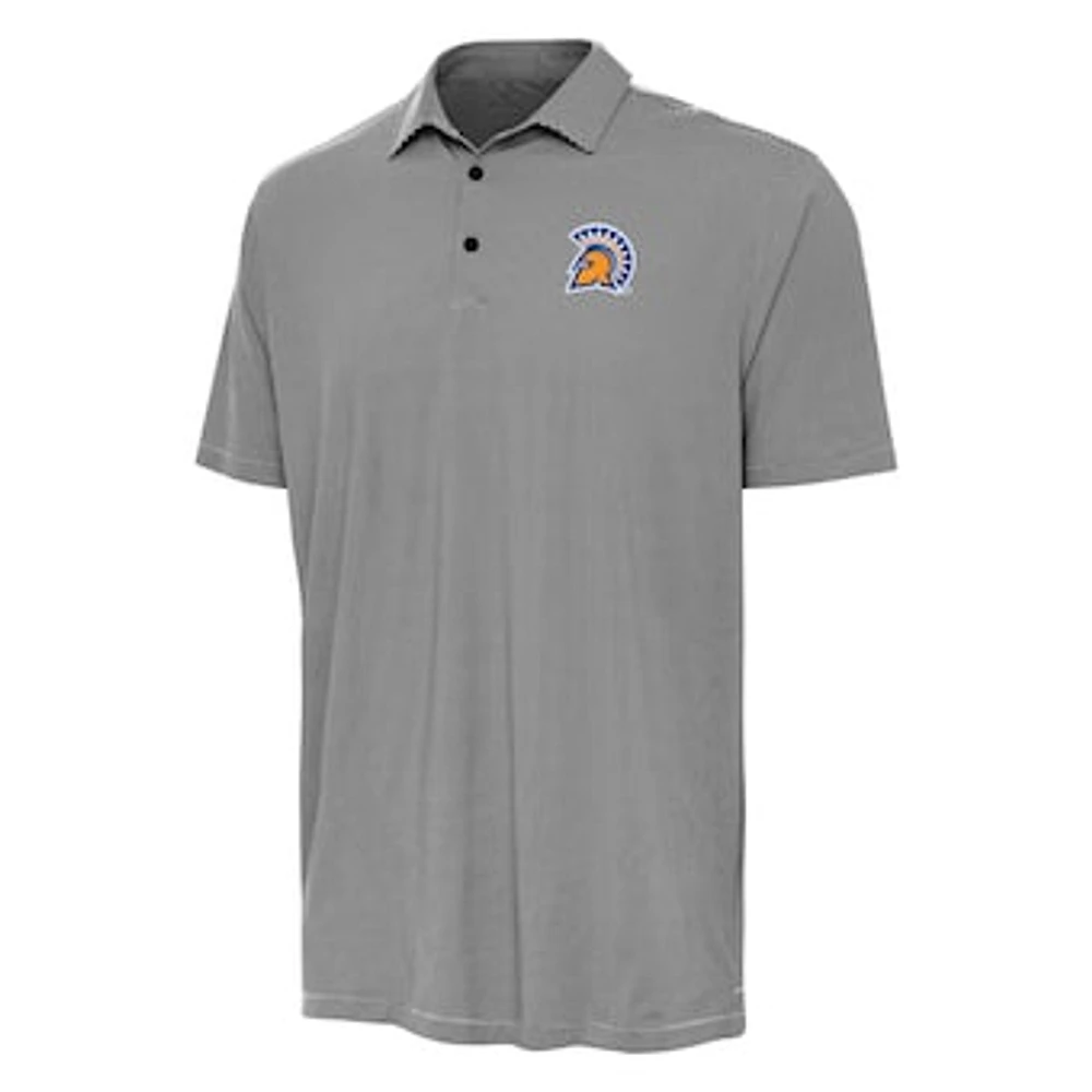 Men's Antigua Black San Jose State Spartans Twine Polo