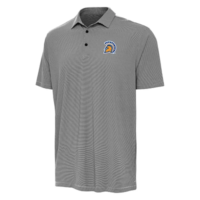 Men's Antigua Black San Jose State Spartans Twine Polo