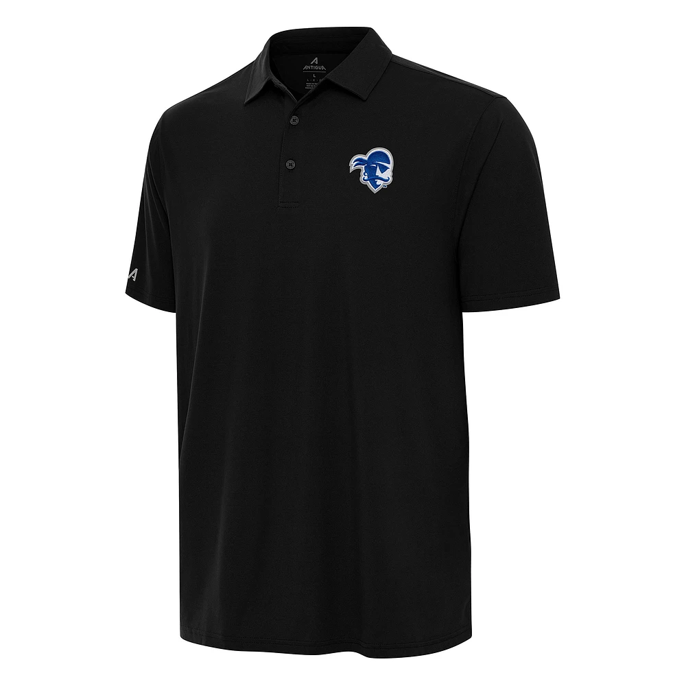 Men's Antigua Black Seton Hall Pirates Era Polo