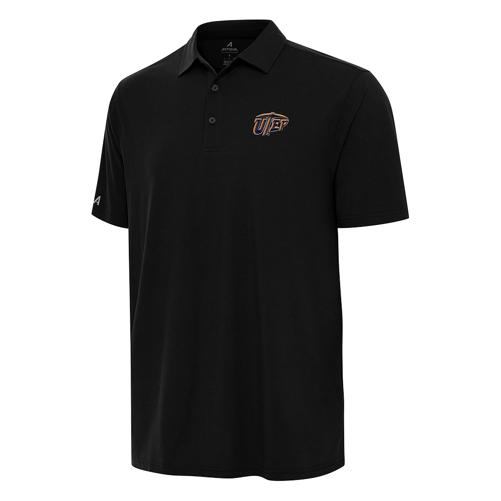 Men's Antigua Black UTEP Miners Era Polo