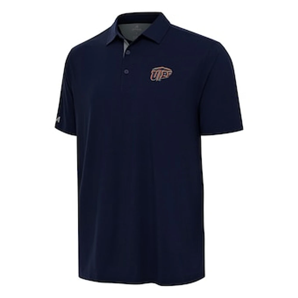 Men's Antigua Navy/Gray UTEP Miners Era Polo