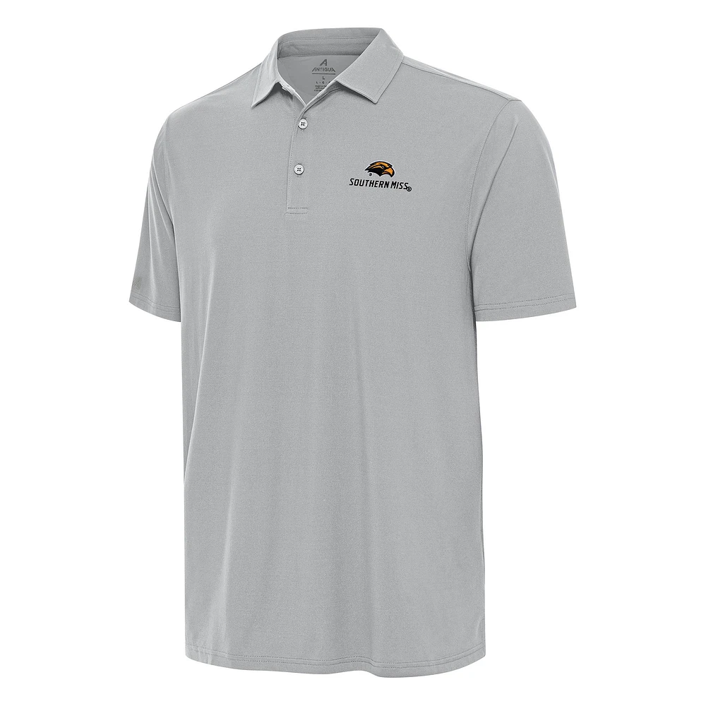 Men's Antigua Gray Southern Miss Golden Eagles Era Polo