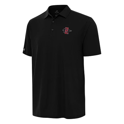 Men's Antigua Black San Diego State Aztecs Era Polo