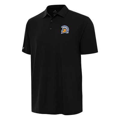 Men's Antigua Black/ San Jose State Spartans Era Polo
