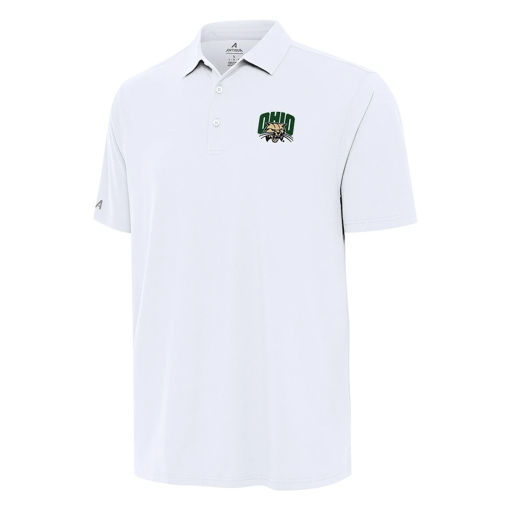 Men's Antigua White Ohio Bobcats Era Polo
