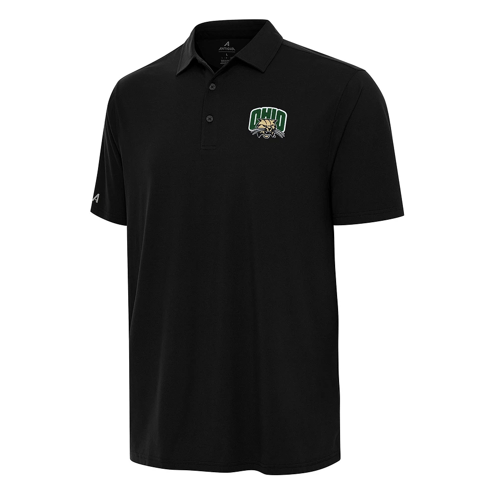Men's Antigua Black/ Ohio Bobcats Era Polo
