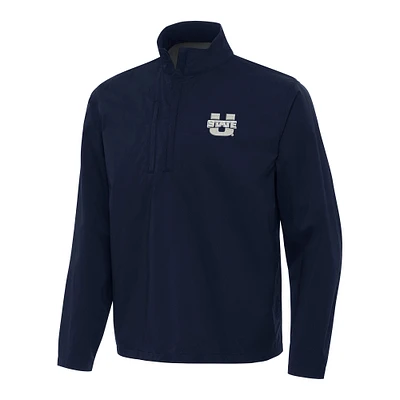 Men's Antigua Navy Utah State Aggies Brisk Quarter-Zip Windbreaker