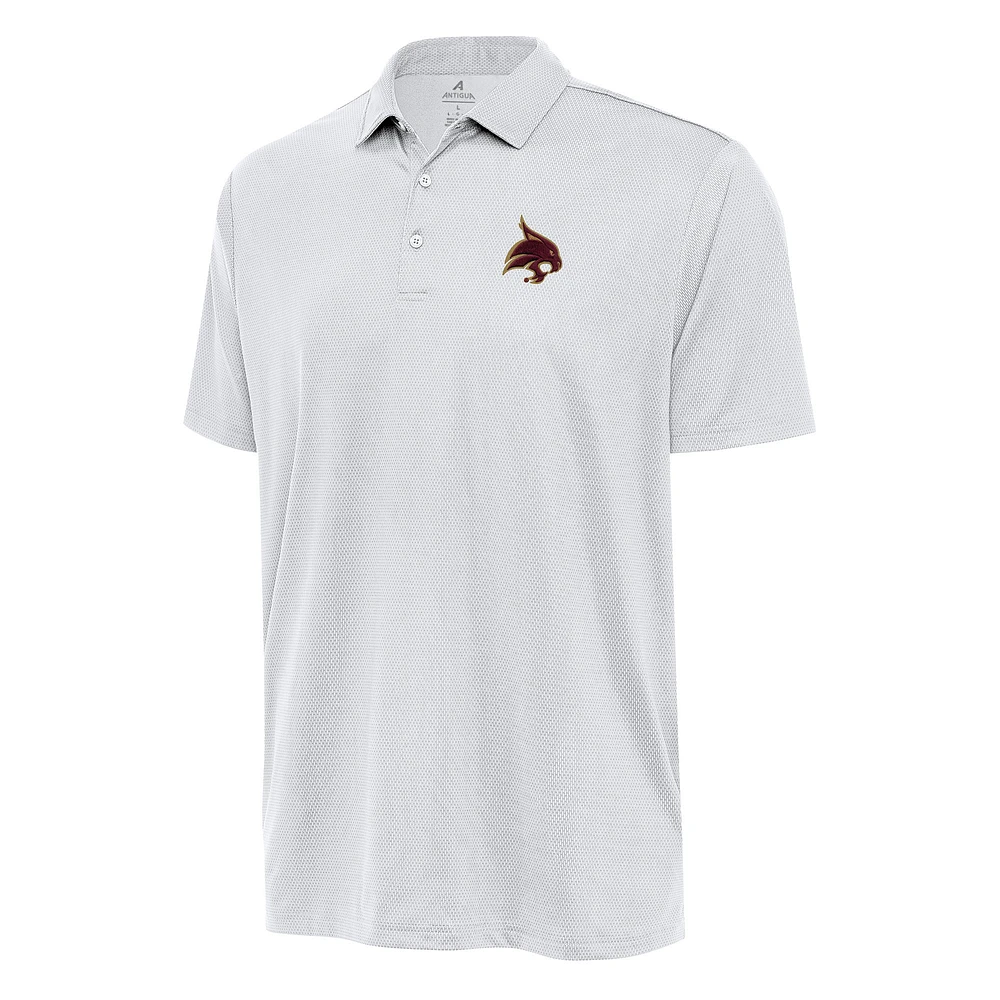 Men's Antigua White Texas State Bobcats Ellipse Polo
