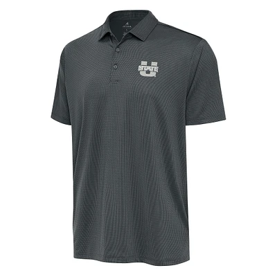 Men's Antigua Charcoal Utah State Aggies Ellipse Polo