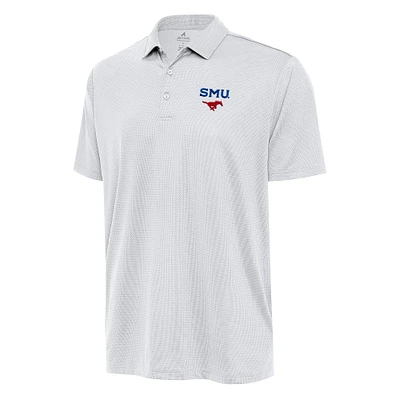 Men's Antigua White SMU Mustangs Ellipse Polo