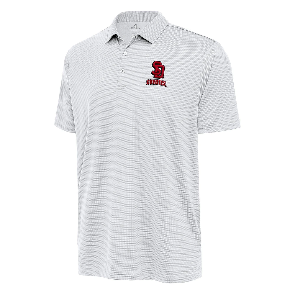 Men's Antigua White South Dakota Coyotes Ellipse Polo