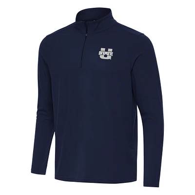 Men's Antigua Navy Utah State Aggies Intent Quarter-Zip Top