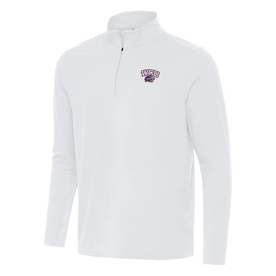 Men's Antigua White Western Carolina Catamounts Intent Quarter-Zip Top