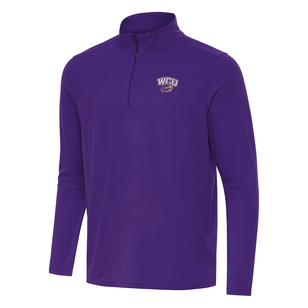 Men's Antigua Purple Western Carolina Catamounts Intent Quarter-Zip Top