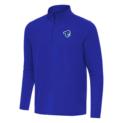 Men's Antigua Royal Seton Hall Pirates Intent Quarter-Zip Top