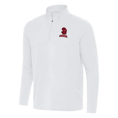 Men's Antigua White South Dakota Coyotes Intent Quarter-Zip Top