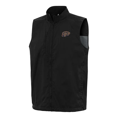 Men's Antigua Black UTEP Miners Brisk Full-Zip Vest