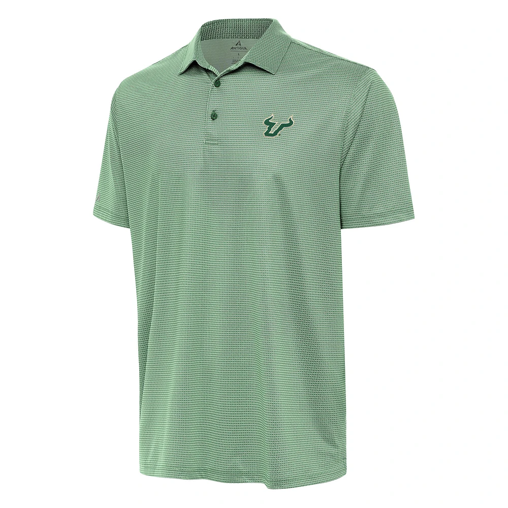 Men's Antigua Green/White South Florida Bulls Rings Polo