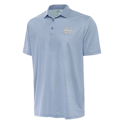 Men's Antigua Light Blue/White Utah State Aggies Rings Polo