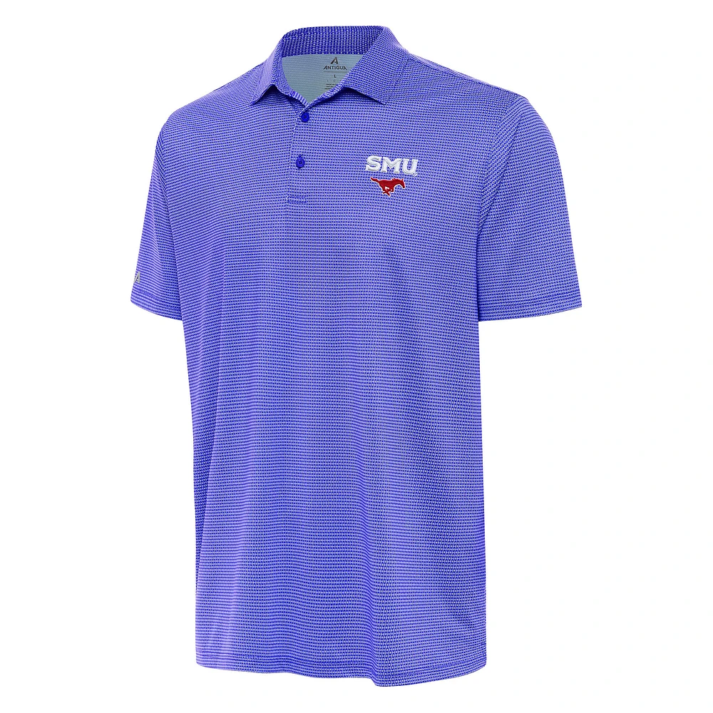 Men's Antigua Royal/White SMU Mustangs Rings Polo