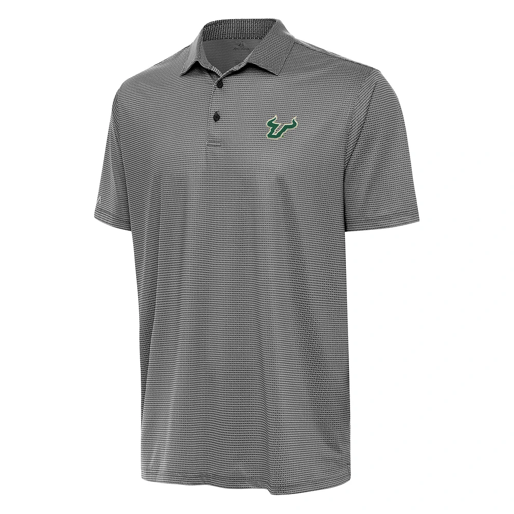 Men's Antigua /White South Florida Bulls Rings Polo