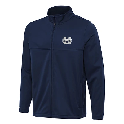 Men's Antigua Navy Utah State Aggies Links 2 Full-Zip Golf Jacket