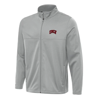 Men's Antigua Gray UNLV Rebels Links 2 Full-Zip Golf Jacket
