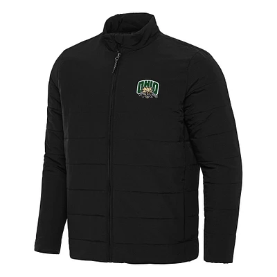 Men's Antigua Ohio Bobcats Swelter Full-Zip Puffer Jacket