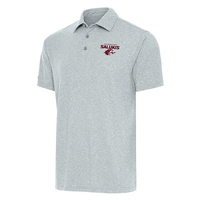 Men's Antigua Heather Gray Southern Illinois Salukis Big & Tall Par 3 Polo