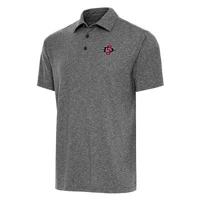 Men's Antigua Heather San Diego State Aztecs Big & Tall Par 3 Polo