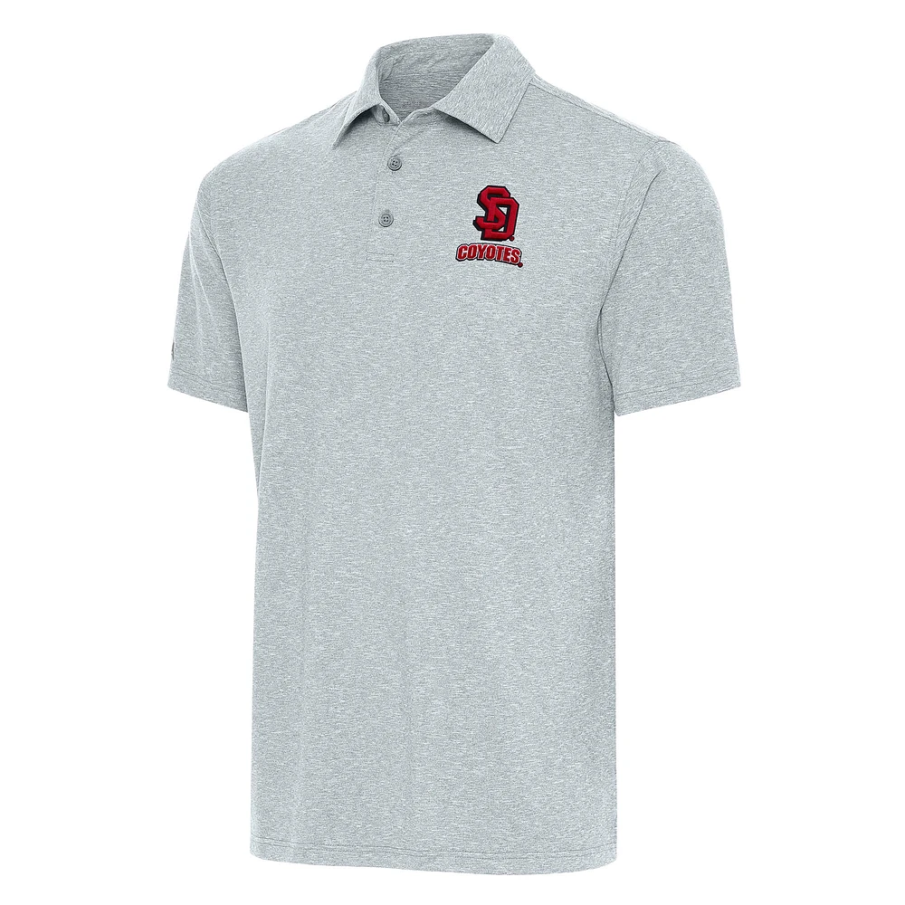 Men's Antigua Heather Gray South Dakota Coyotes Big & Tall Par 3 Polo