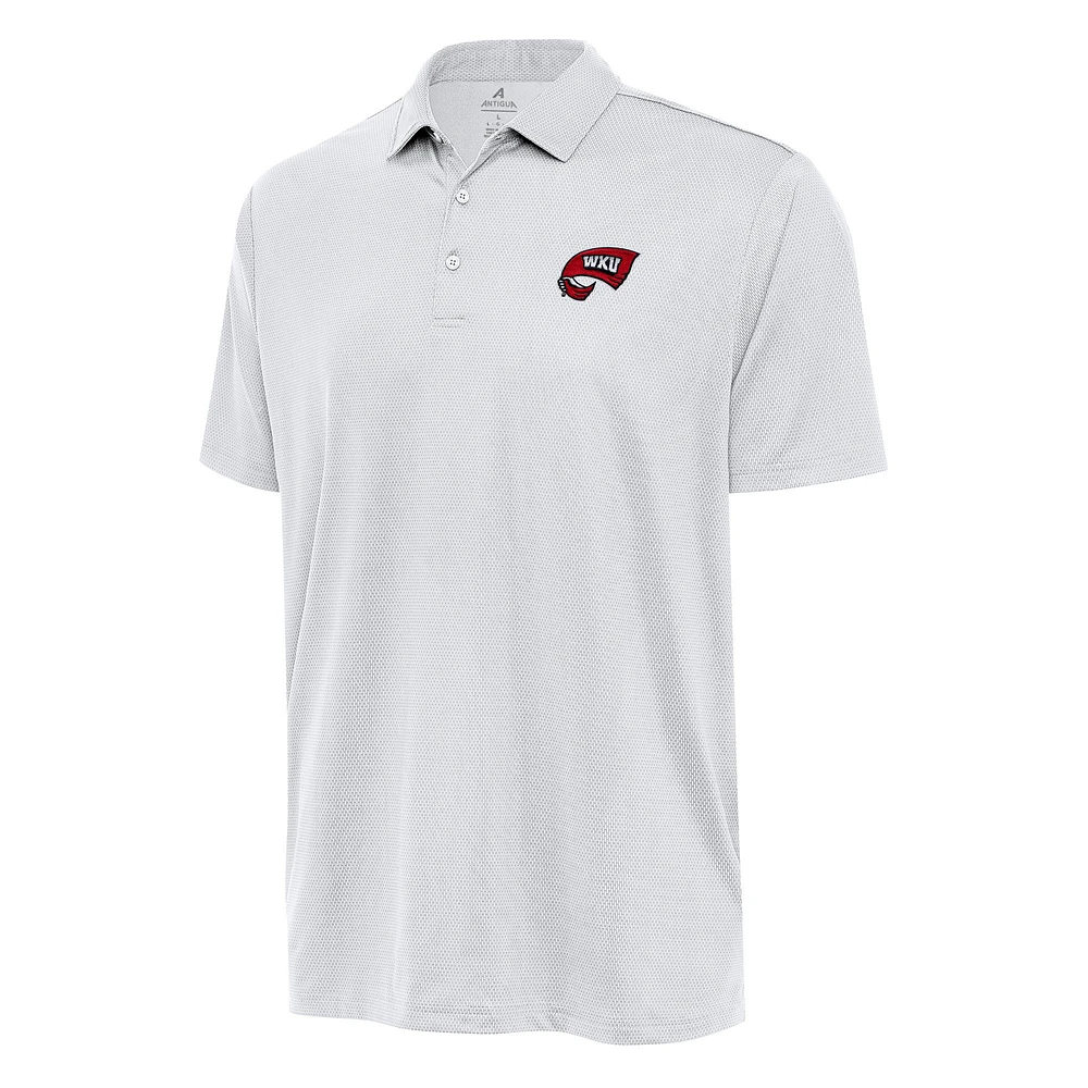 Men's Antigua White Western Kentucky Hilltoppers Big & Tall Ellipse Polo