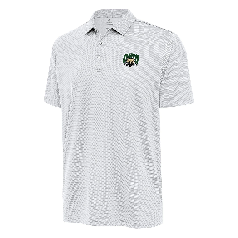 Men's Antigua White Ohio Bobcats Big & Tall Ellipse Polo