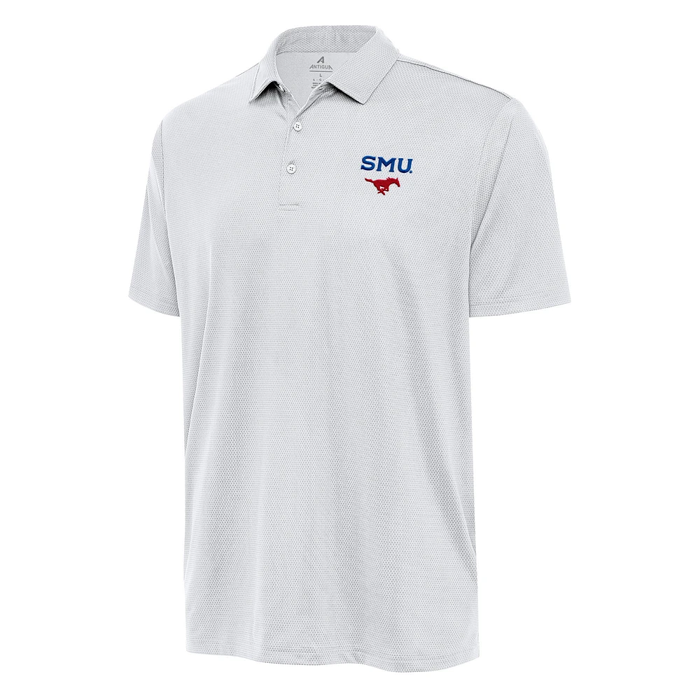 Men's Antigua White SMU Mustangs Big & Tall Ellipse Polo