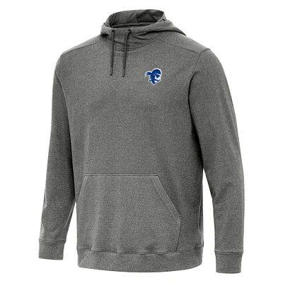 Men's Antigua Heather Charcoal Seton Hall Pirates Cloud Pullover Hoodie
