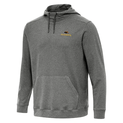 Men's Antigua Heather Charcoal Southern Miss Golden Eagles Cloud Pullover Hoodie