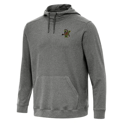 Men's Antigua Heather Charcoal Vermont Catamounts Cloud Pullover Hoodie